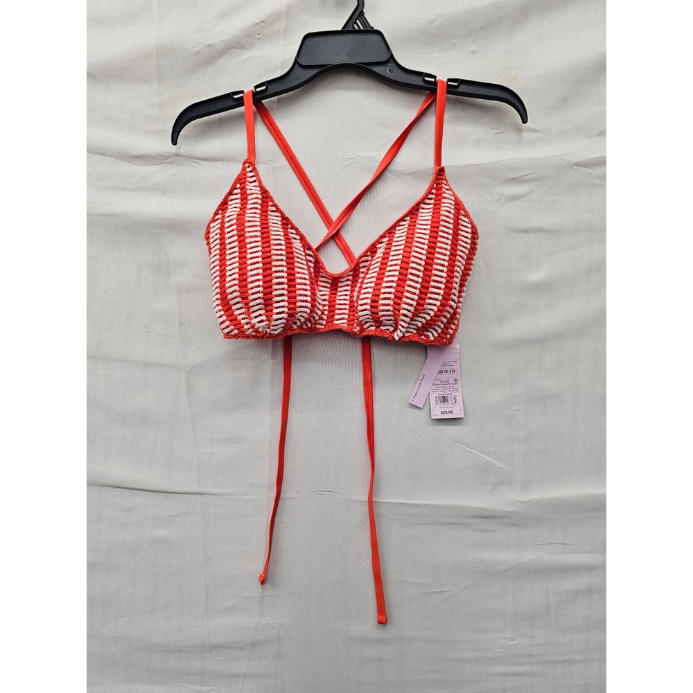 Wild Fable Womens Crochet Bikini Top Orange Polyester Blend Size D/DD 8-10